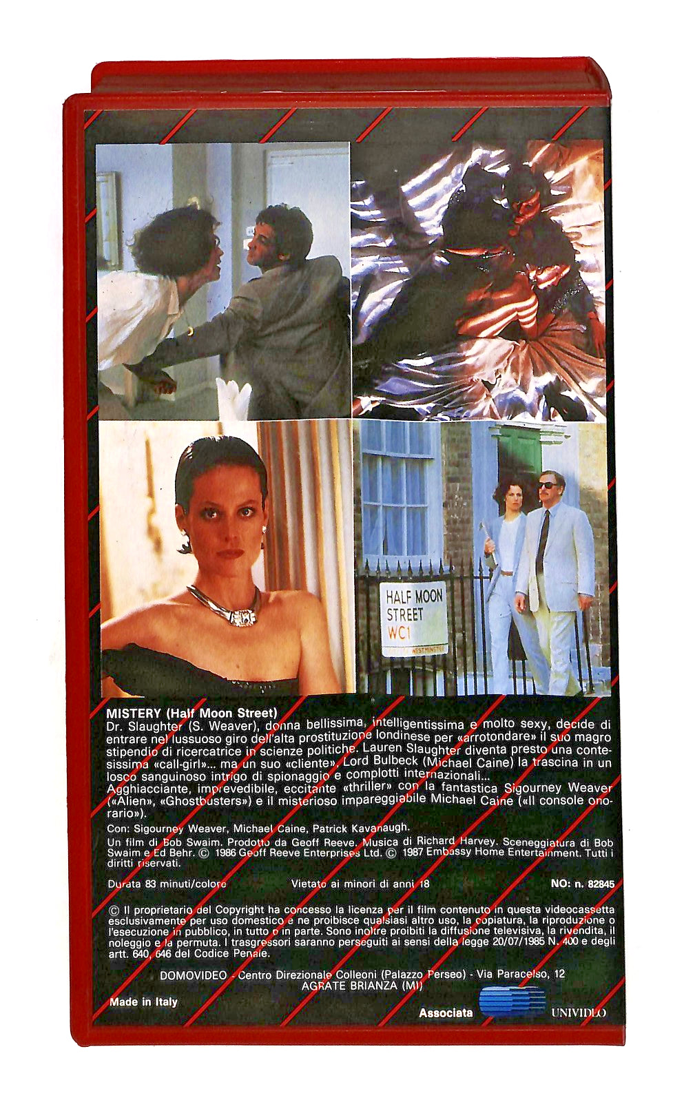 EBOND Mistery Bob Swaim Weaver Caine Domovideo VHS VH002428