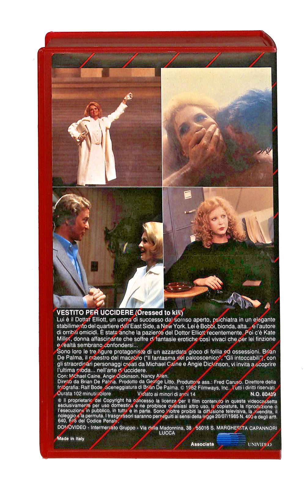 EBOND Vestito Per Uccidere Brian De Palma Domovideo VHS VH002429