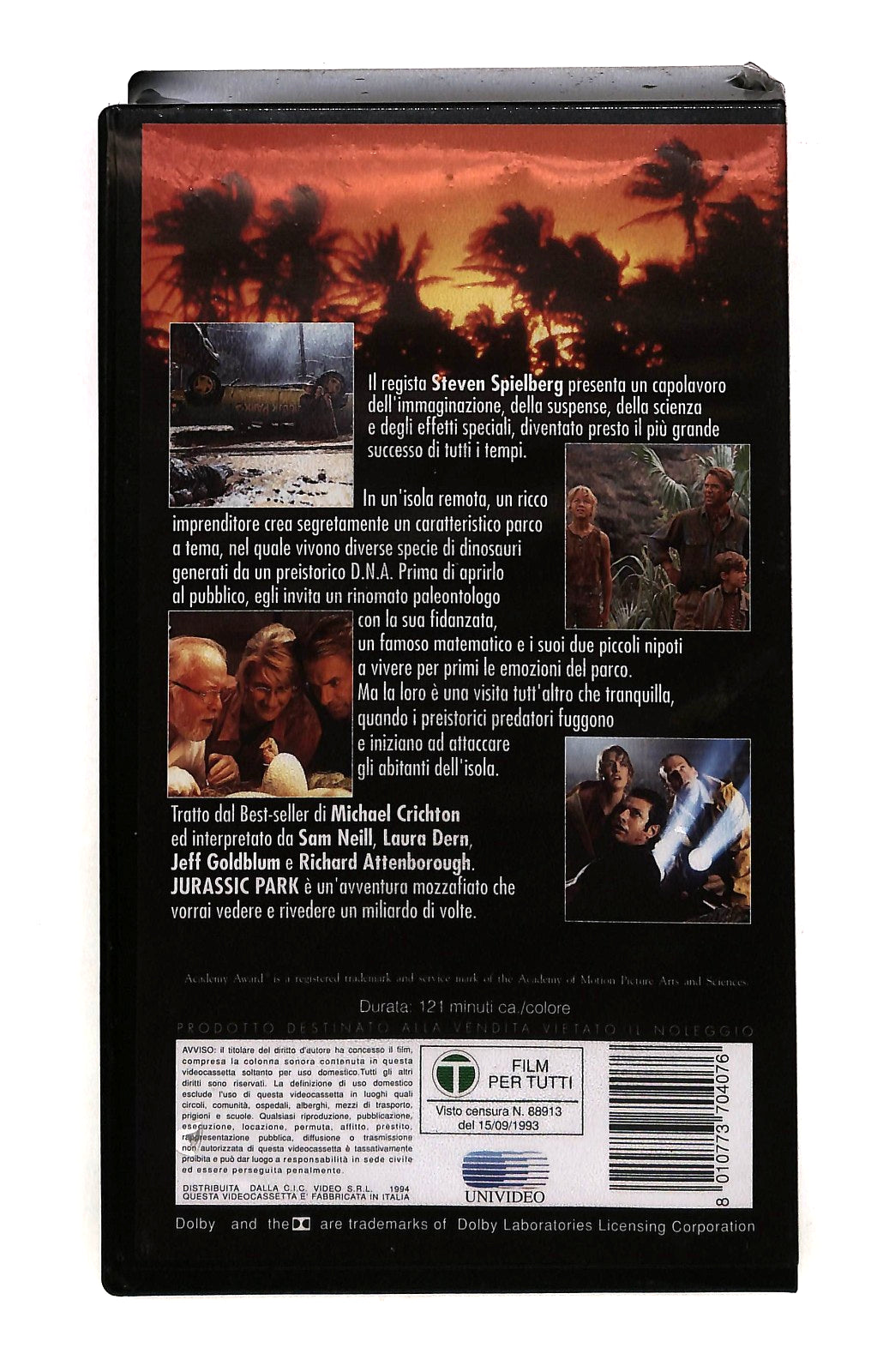 EBOND Jurassic Park Steven Spielberg Universal VHS VH002511