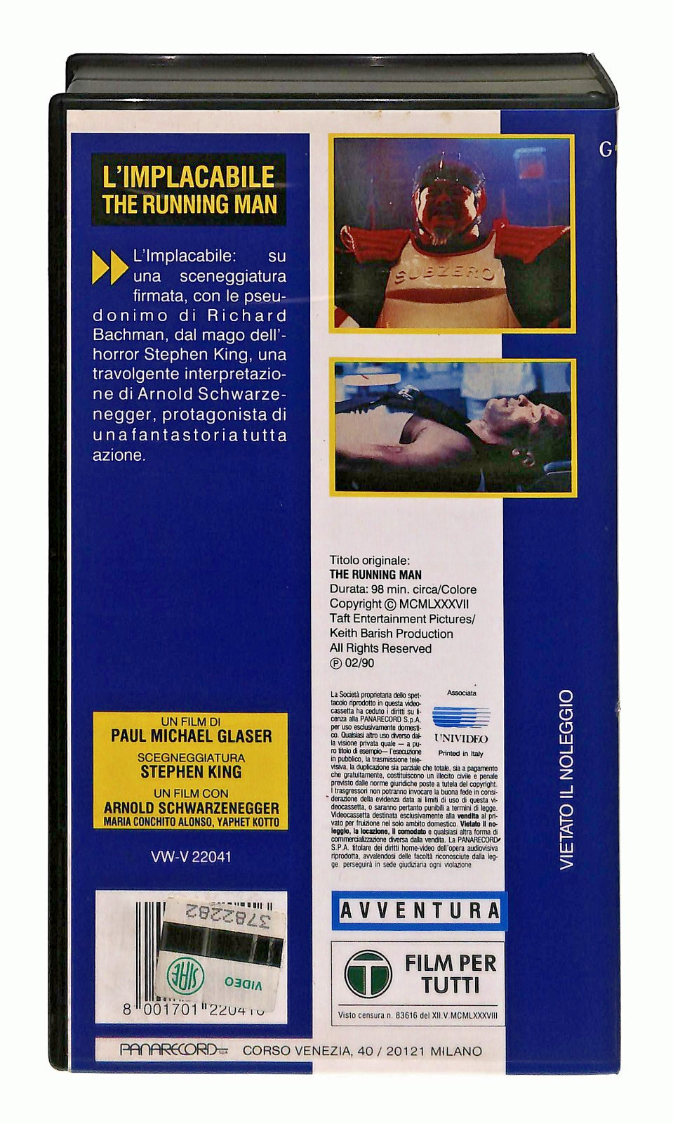 EBOND L Implacabile Schwarzenegger Panarecord Gallery VHS VH002552