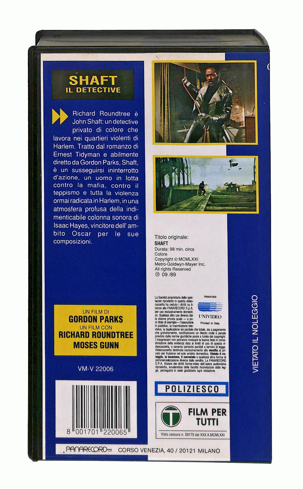 EBOND Shaft Panarecord Gallery Mgm Ua VHS VH002553