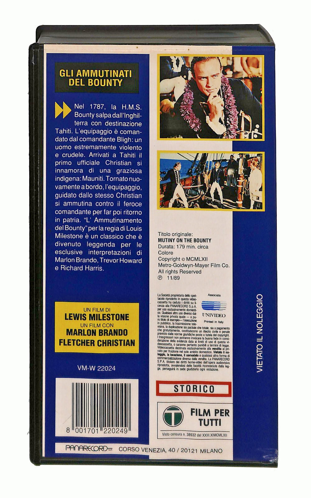 EBOND Gli Ammutinati Del Bounty Panarecord Gallery Mgm Ua VHS VH002554