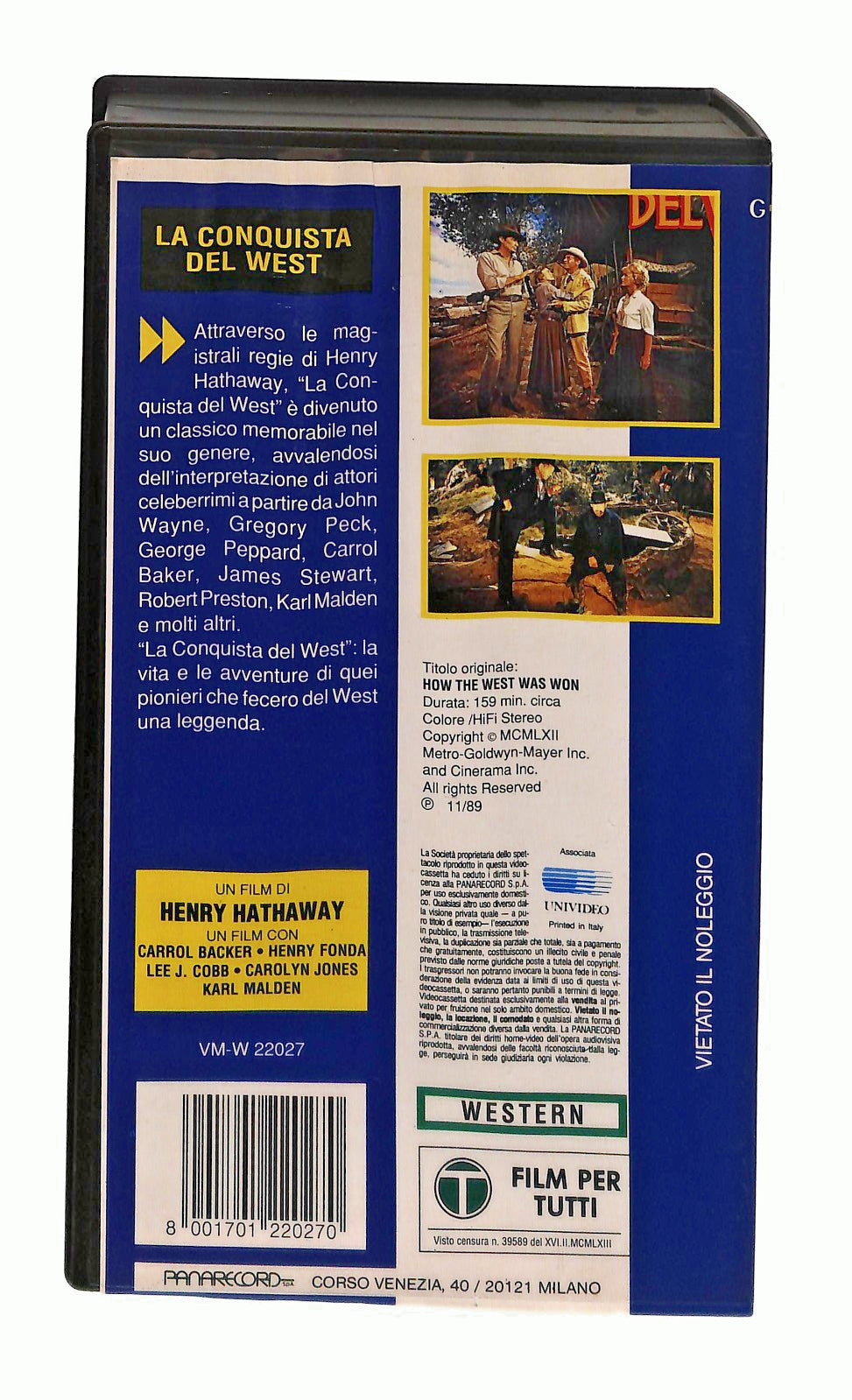 EBOND La Conquista Del West Panarecord Gallery Mgm Ua VHS VH002561