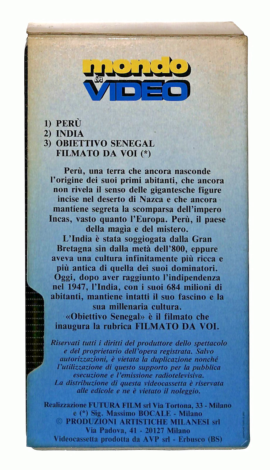 EBOND Peru India Senegal Mondo In Video N 3 VHS VH002578