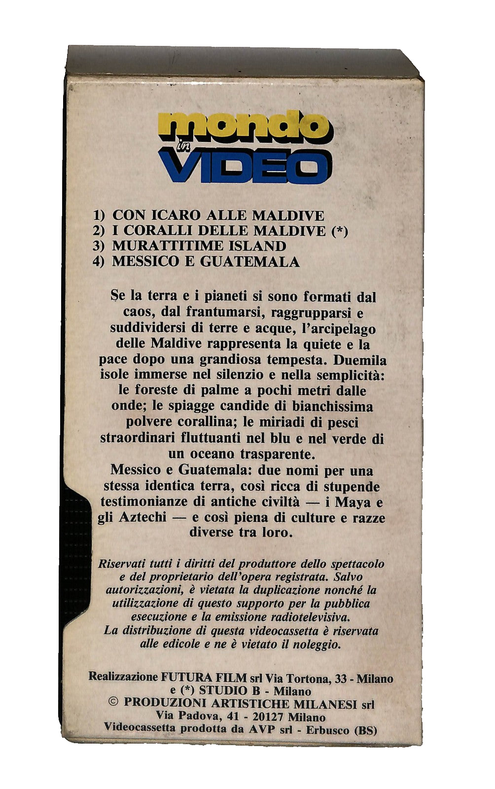 EBOND Maldive Messico Guatemala Mondo In Video N 2 VHS VH002603