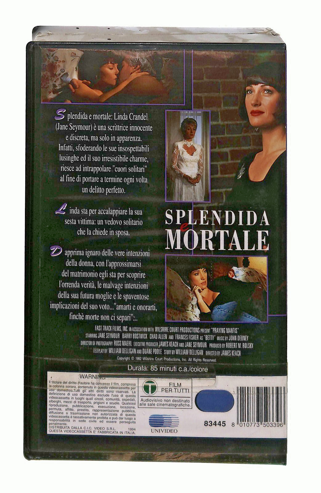 EBOND Splendida e Mortale Jane Seymour Paramount VHS VH002608