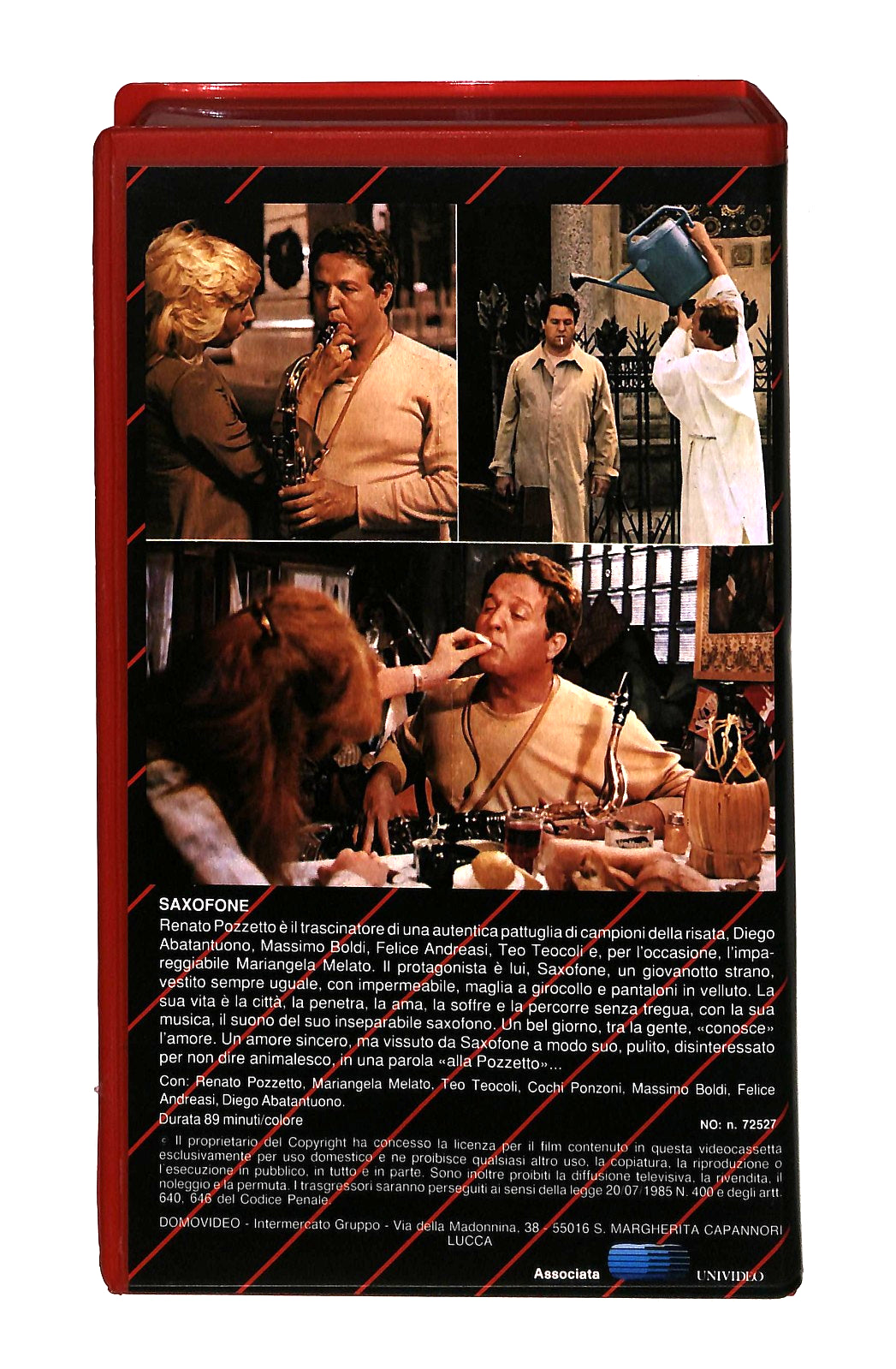 EBOND Saxofone Pozzetto Melato Abbatantuono Domovideo VHS VH002615