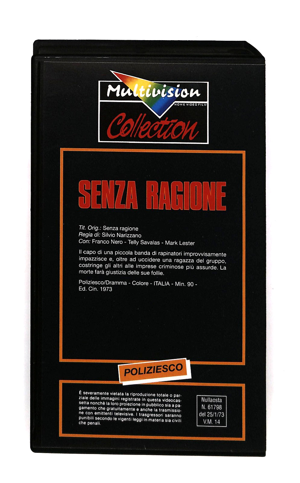 EBOND Senza Ragione Franco Nero Multivision VHS VH002616