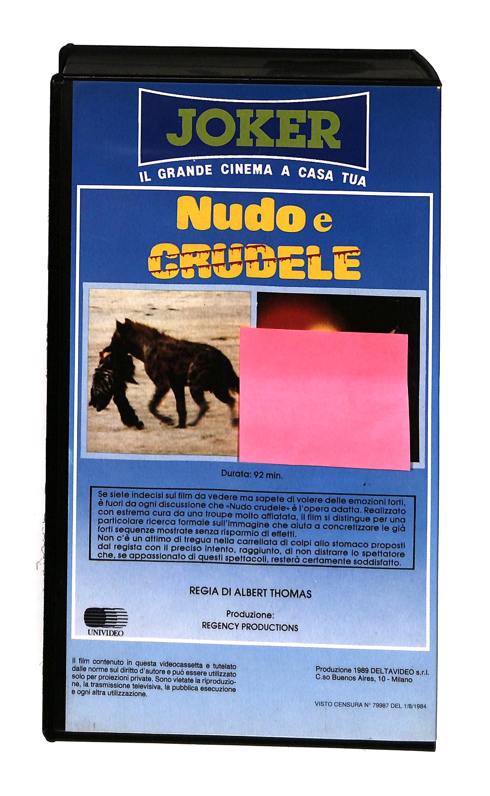 EBOND Nudo e Crudele Joker Deltavideo VHS VH002629
