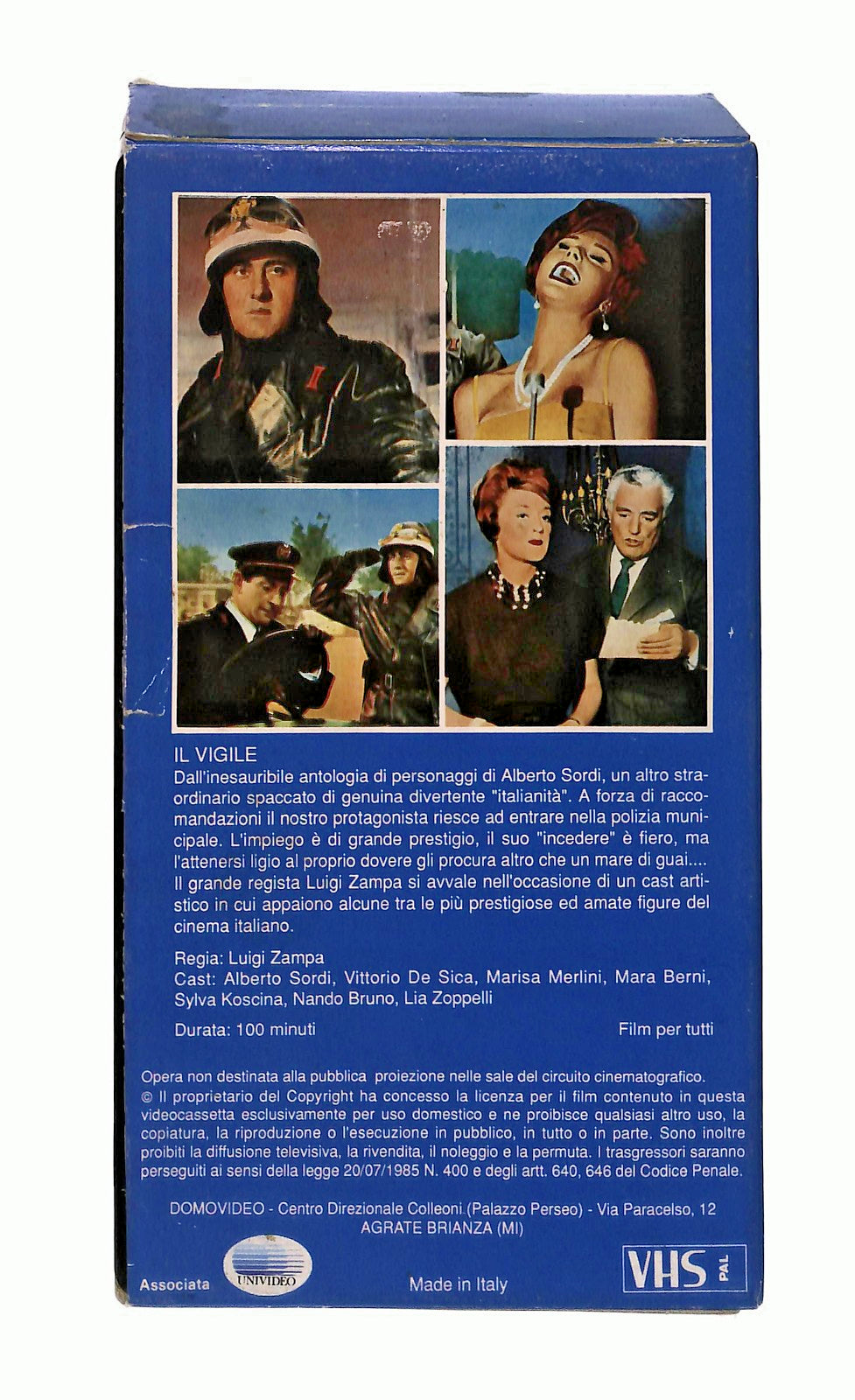 EBOND Il Vigile Alberto Sordi Domovideo VHS VH002631