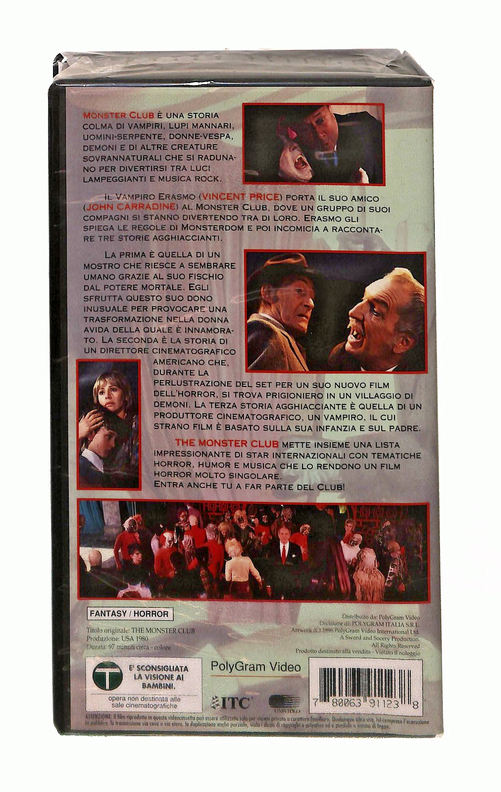 EBOND The Monster Club Il Club Dei Mostri Polygram Itc VHS VH002716