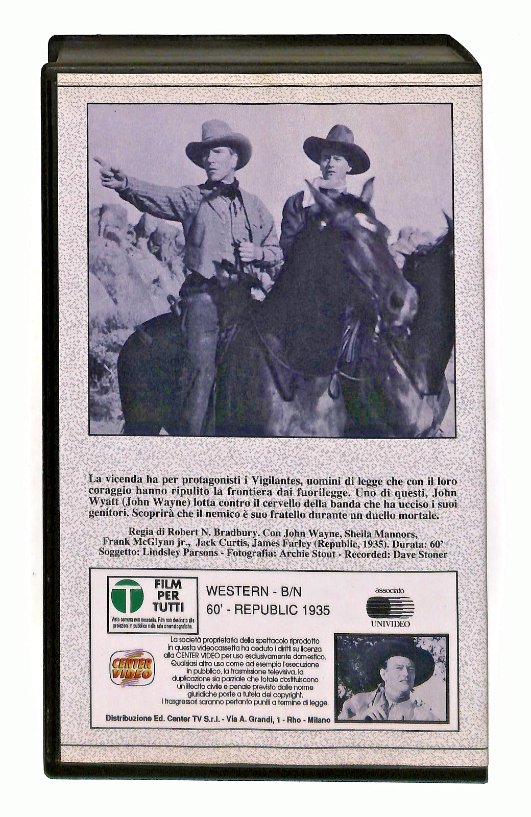EBOND Verso Il West John Wayne Center Video VHS VH002719
