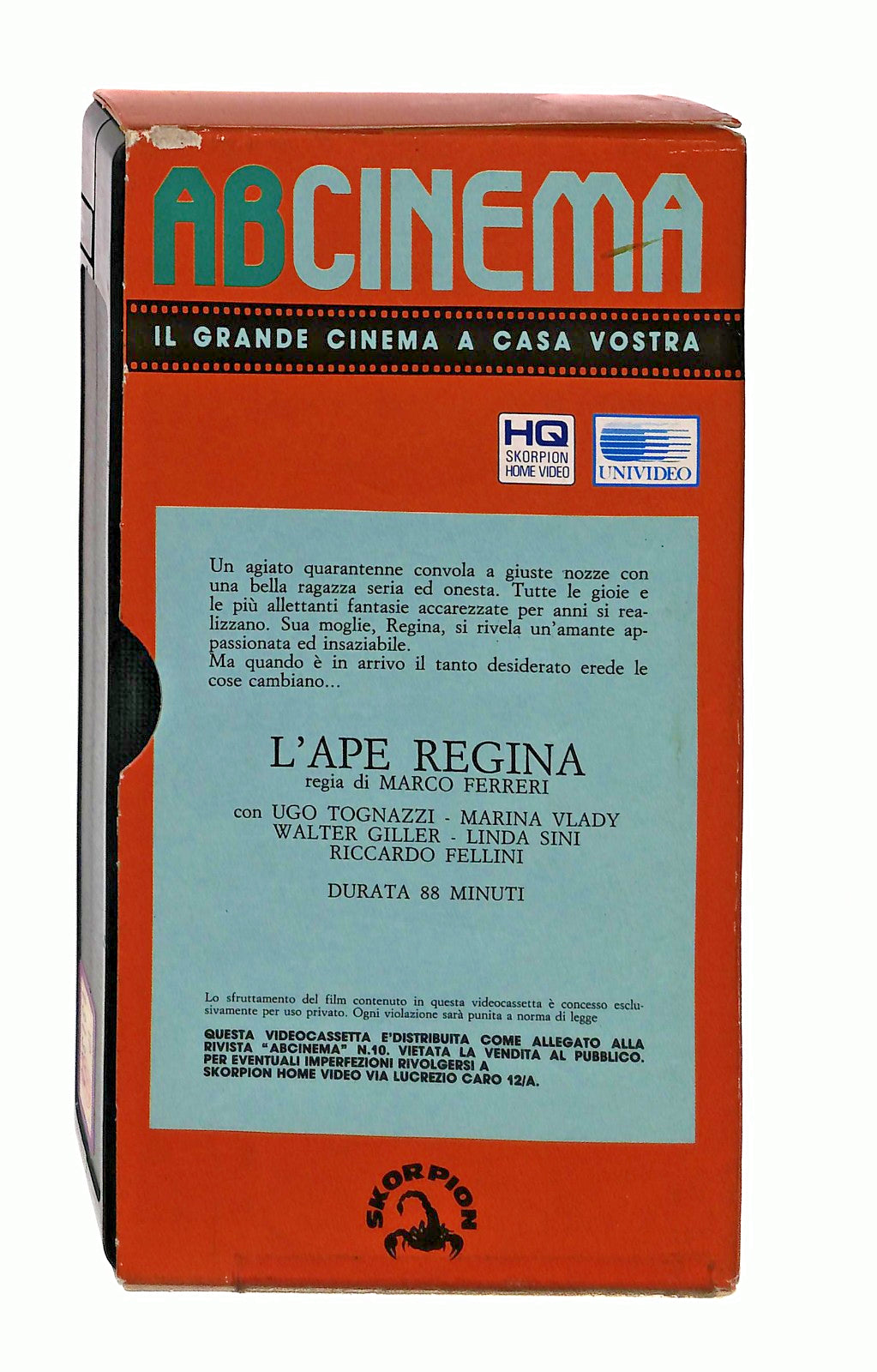 EBOND L Ape Regina Ugo Tognazzi Abcinema Skorpion VHS VH002783