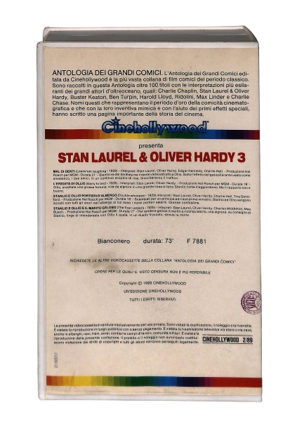 EBOND Stan Lauren & Oliver Hardy 3 Cinehollywood VHS VH003465