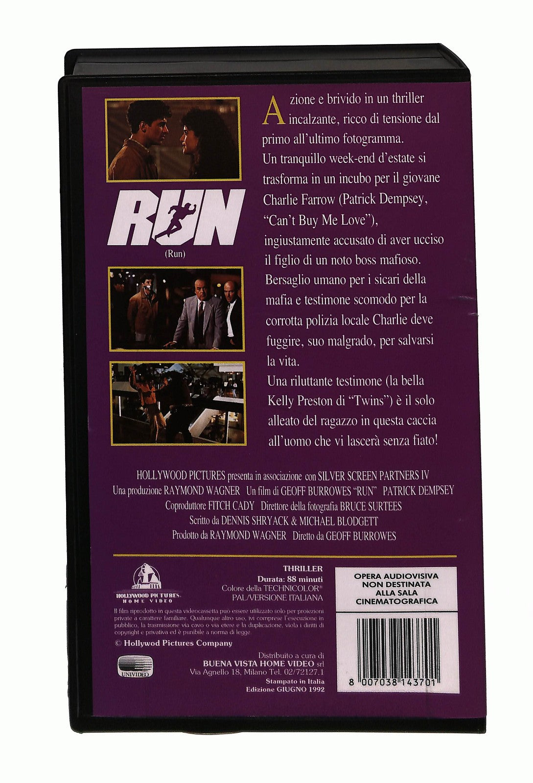 EBOND Run Hollywood Pictures Home Video VHS VH003567