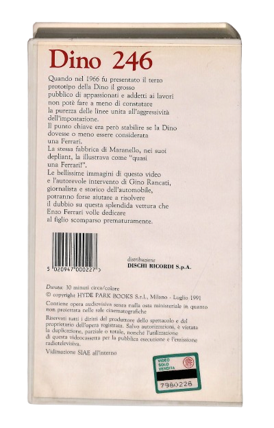 EBOND Ferrari Video Dino 246 VHS VH003837