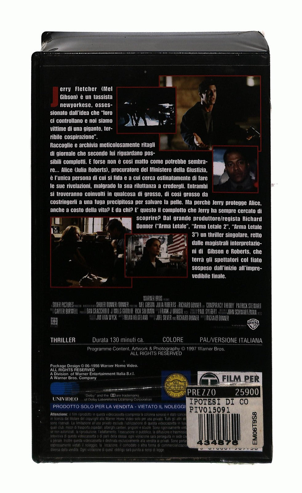 EBOND Ipotesi Di Complotto Wb VHS VH004304