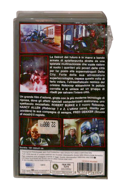 EBOND Robocop 3 Columbia Winners VHS VH004319
