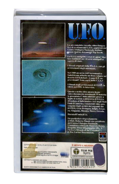 EBOND Ufo Le Prove Columbia Winners VHS VH004320