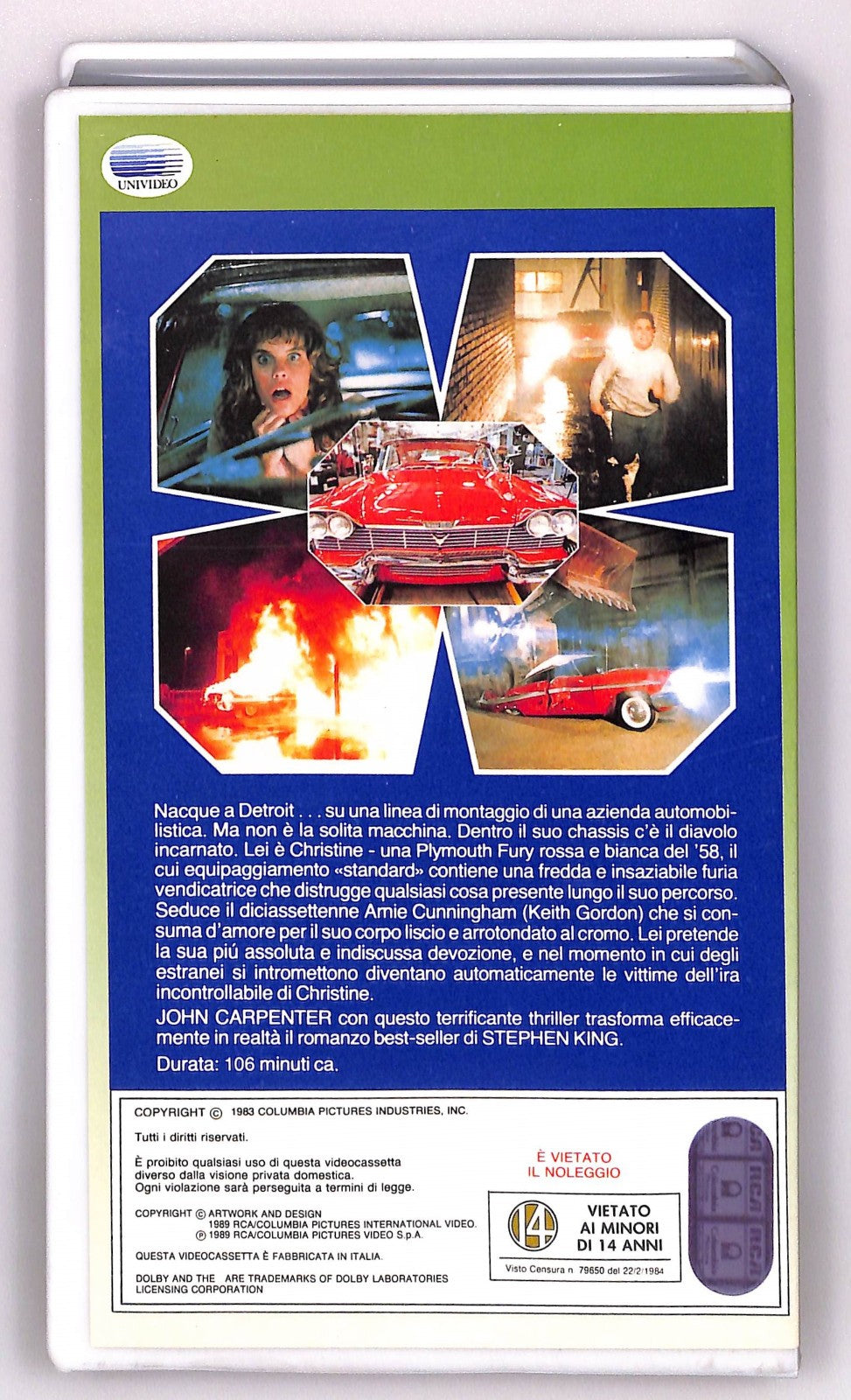 EBOND Christine La Macchina Infernale Columbia Winners VHS VH004576