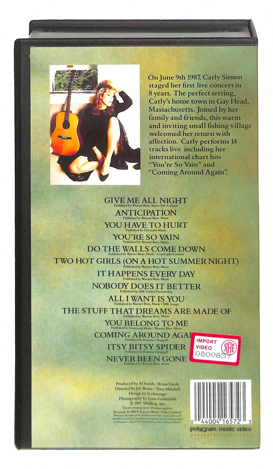 EBOND Carly Simon Coming Around Again No Ita VHS VH005410
