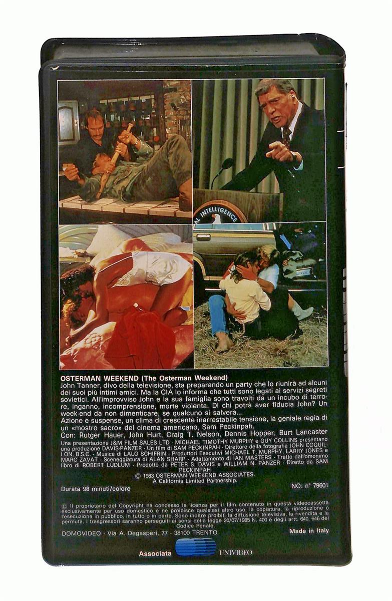 EBOND Osterman Weekend Domovideo VHS VH003517