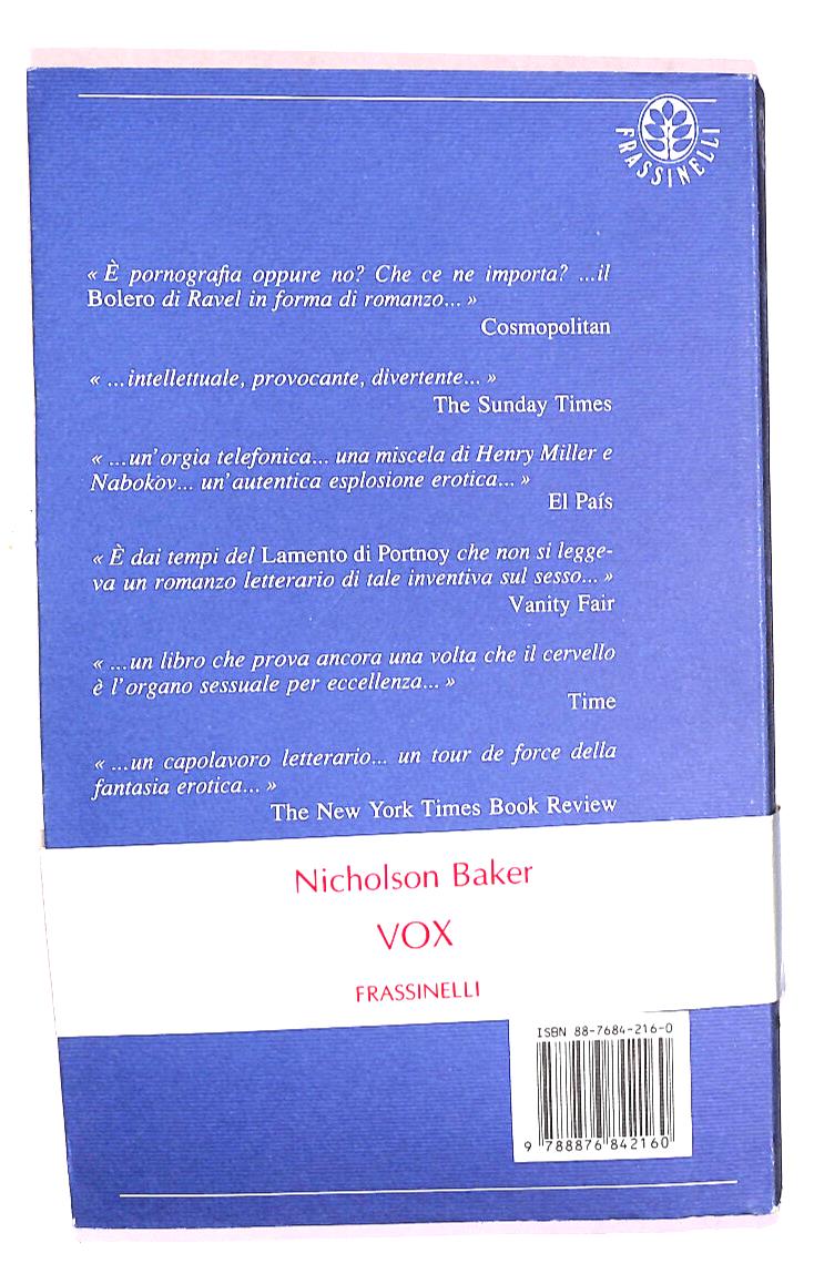 EBOND Vox Di Nicholson Baker Libro LI015405
