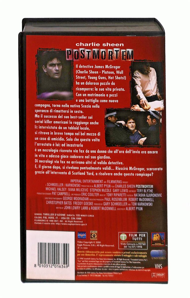 EBOND Postmortem Eagle Pictures VHS VH003228