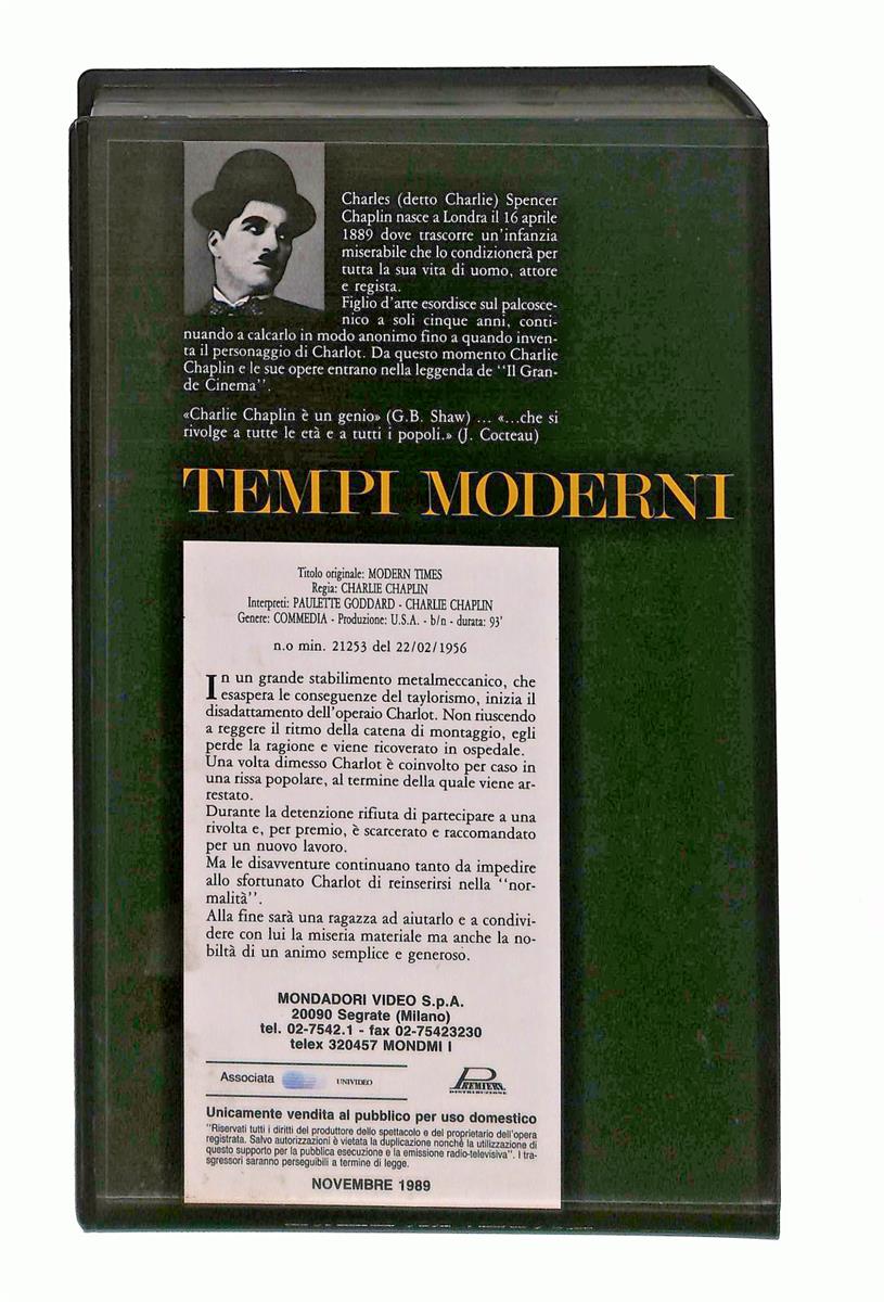 EBOND Tempi Moderni Charlie Chaplin Mondadori Video VHS VH003633