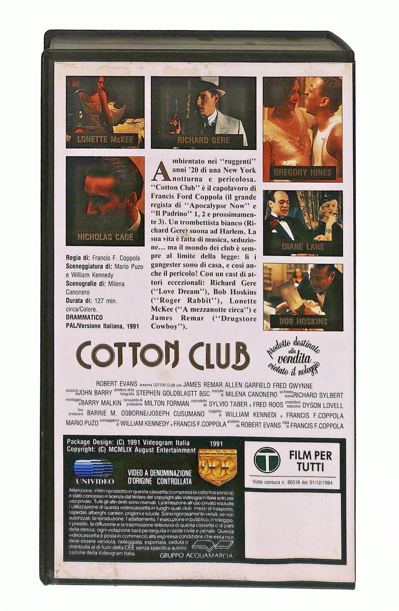 EBOND Cotton Club Videogram VHS VH003604