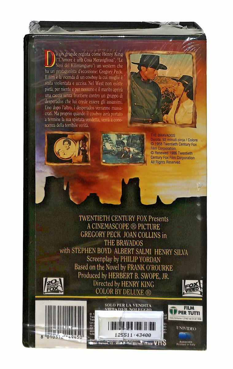 EBOND Bravados Henry King Univideo Fox VHS VH002227