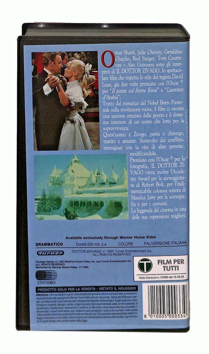 EBOND Il Dottor Zivago Gli Scudi Mgm Ua VHS VH002759