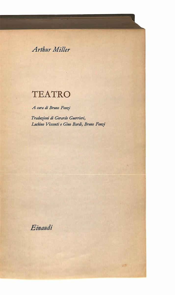 EBOND Teatro Arthur Miller Einaudi 1961 Libro LI043755