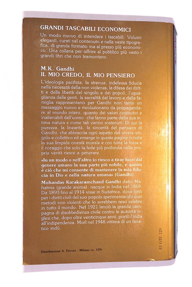 EBOND Gandhi Il Mio Credo, Il Mio Pensiero Libro LI010662