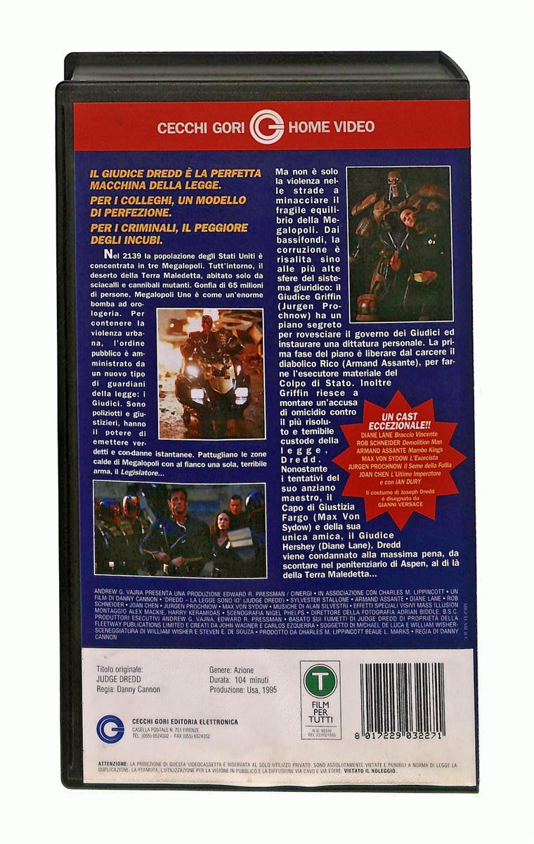 EBOND Dredd La Legge Sono Io Stallone Cecchi Gori VHS VH003170