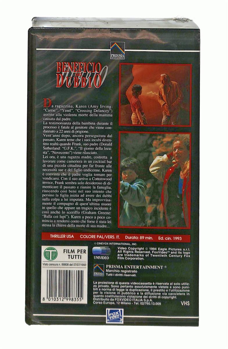 EBOND Beneficio Del Dubbio Jonathan Heap Univideo Prisma Fox VHS VH002222