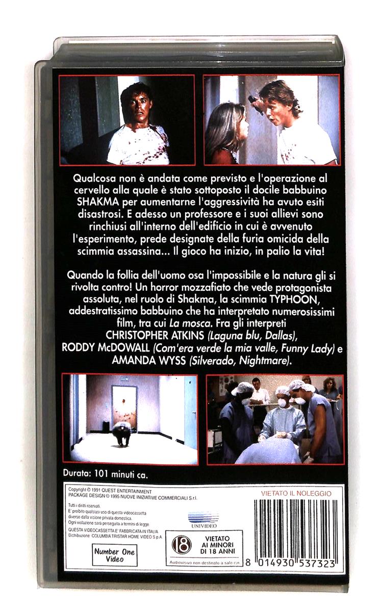 EBOND Shakma La Scimmia Che Uccide Number One Video VHS VH005158