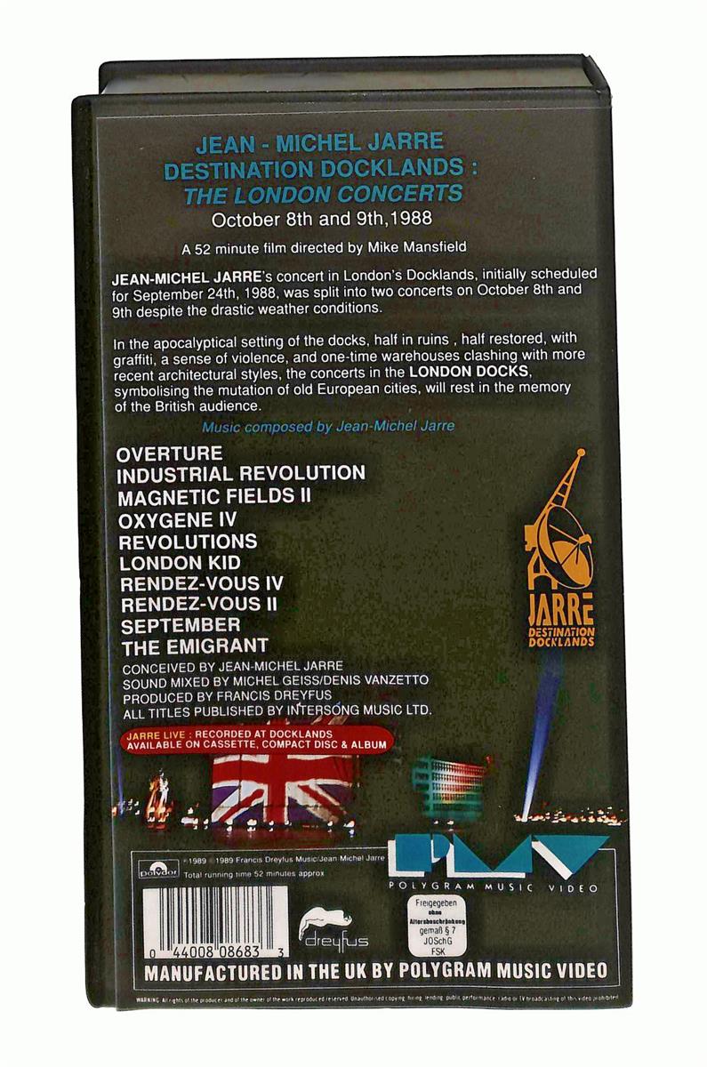 EBOND Destination Docklands Jean Michel Jarre Dreyfus No Ita VHS VH002282