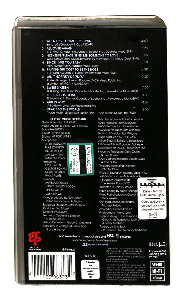 EBOND Bbking Live At The Apollo Grp No Ita VHS VH004526