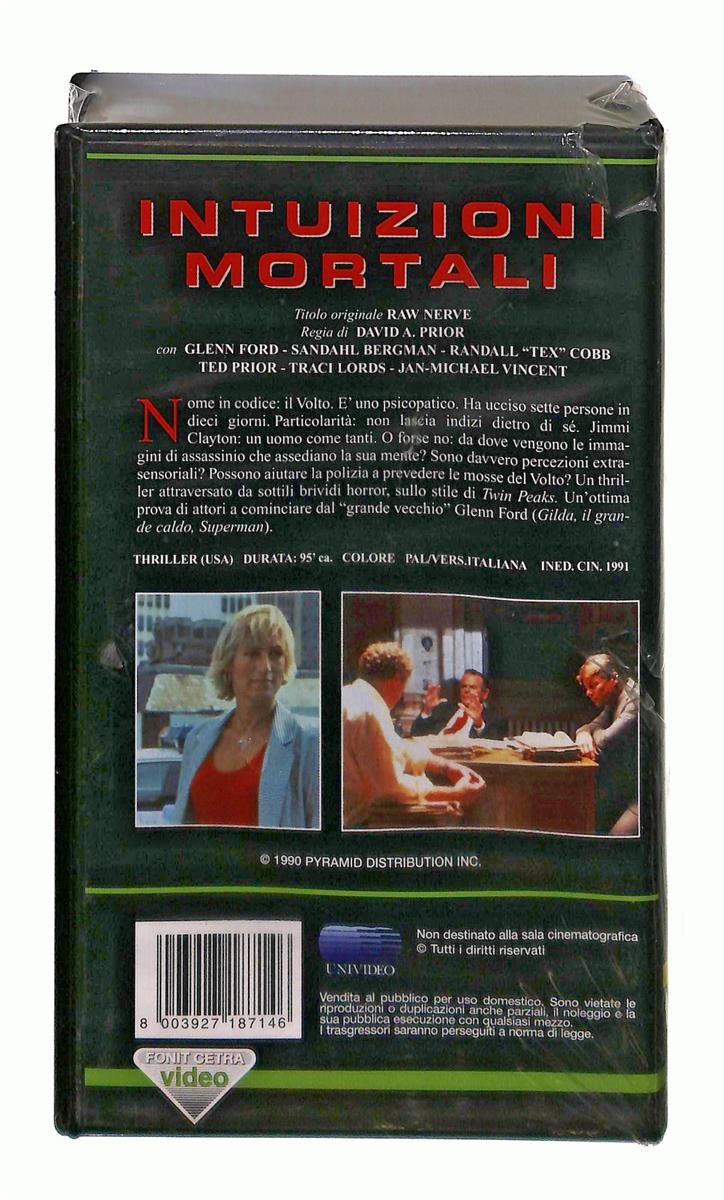 EBOND Intuizioni Mortali Fonit Cetra Video VHS VH003727