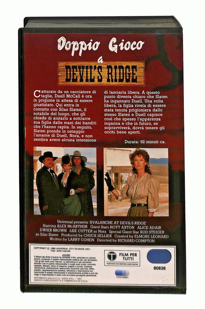 EBOND Doppio Gioco a Devil s Ridge Cic Universal VHS VH003202