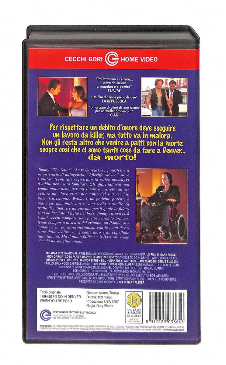 EBOND Cosa Fare a Denver Quando Sei Morto Cecchi Gori Home Video VHS VH004406