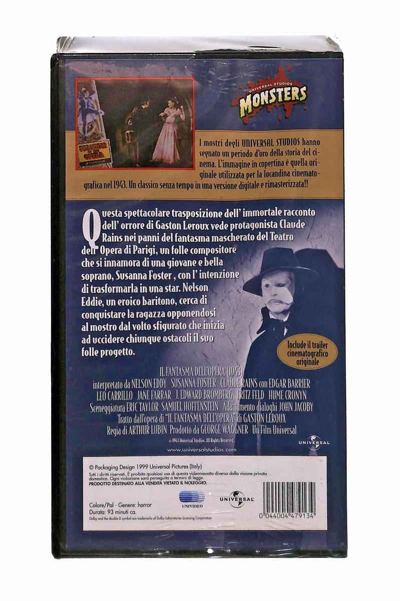 EBOND Il Fantasma Dell Opera Universal Classic Monster Collection VHS VH004455