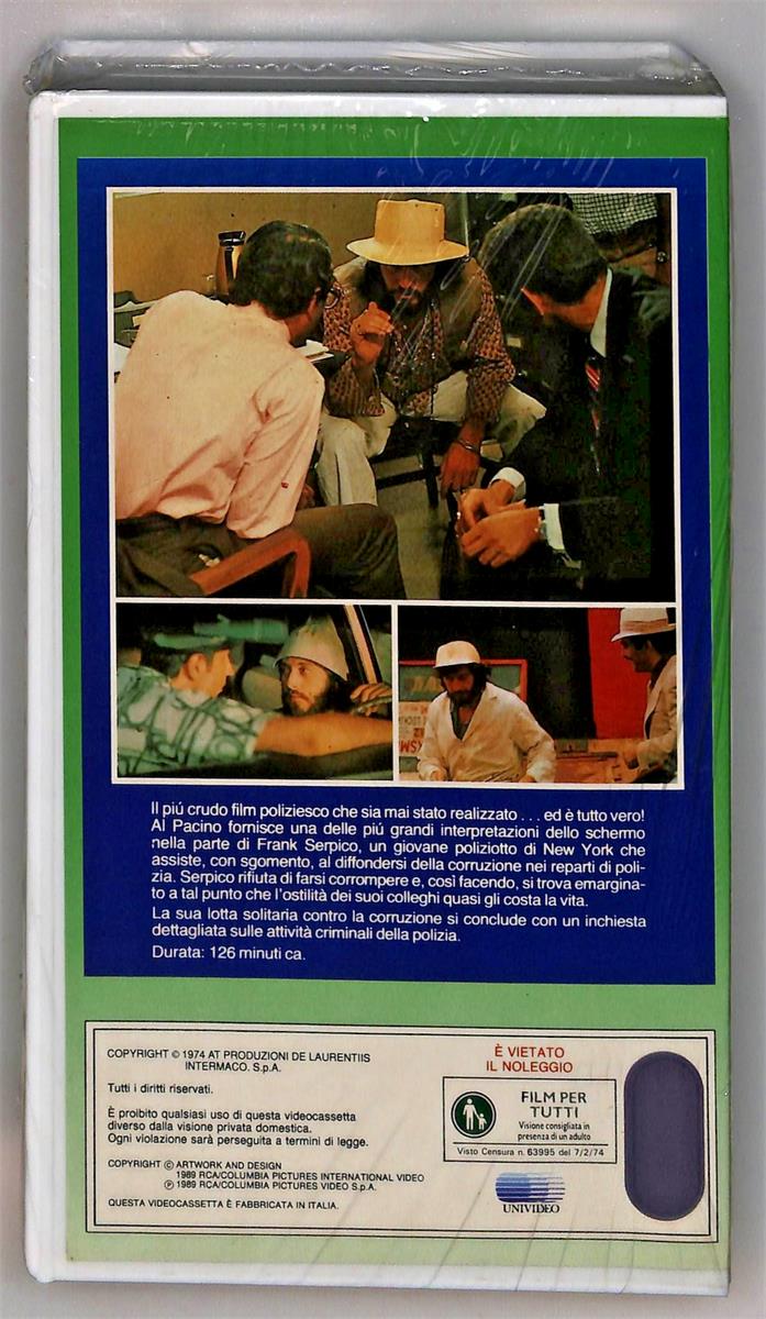 EBOND Serpico Columbia Winners VHS VH004852