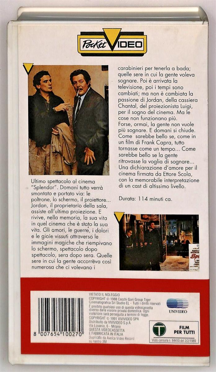 EBOND Splendor Vivivideo VHS VH005307