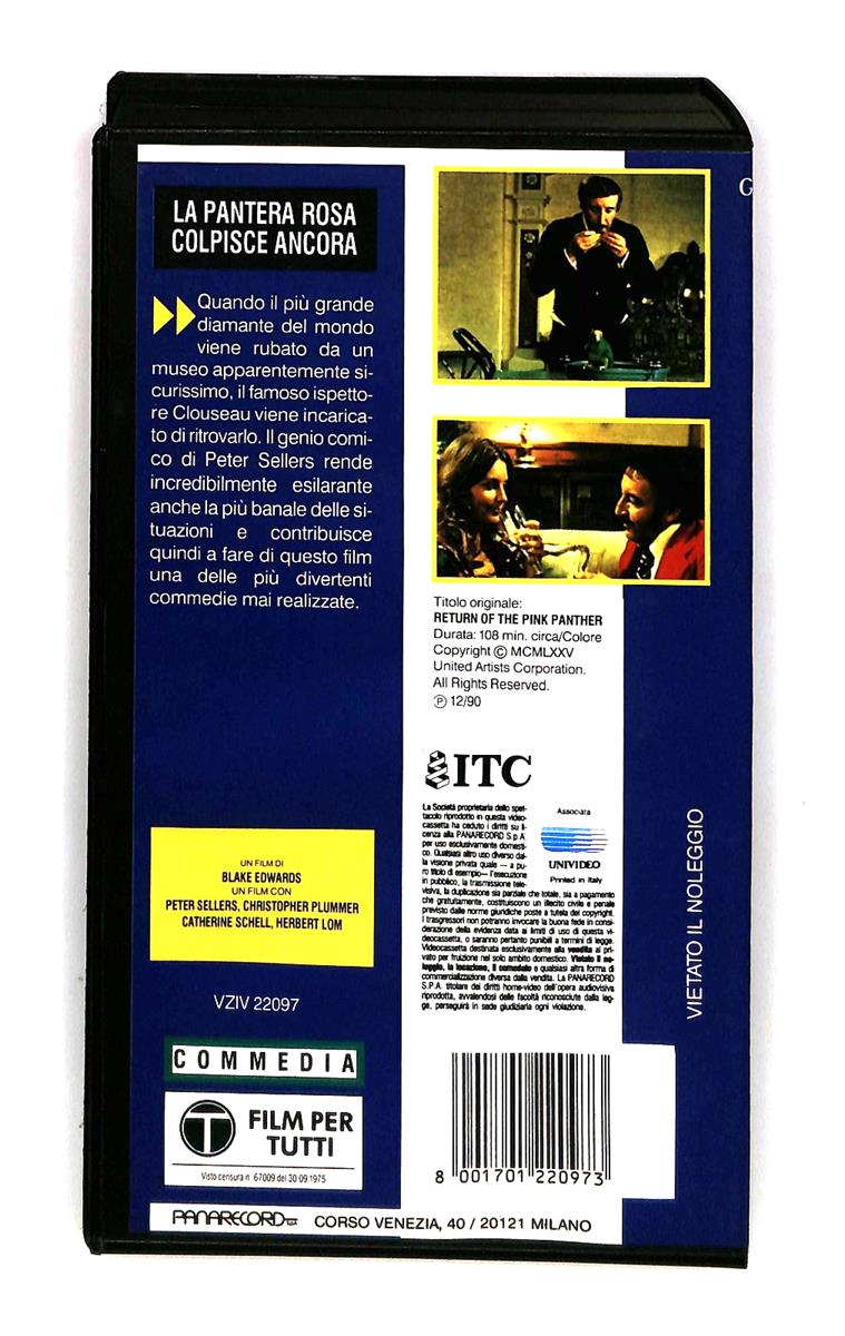 EBOND La Pantera Rosa Colpisce Ancora Panarecord Gallery VHS VH002551