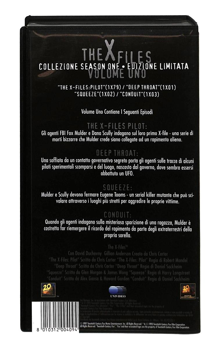 EBOND The x Files Collezione Season One Volume Uno VHS VH004778
