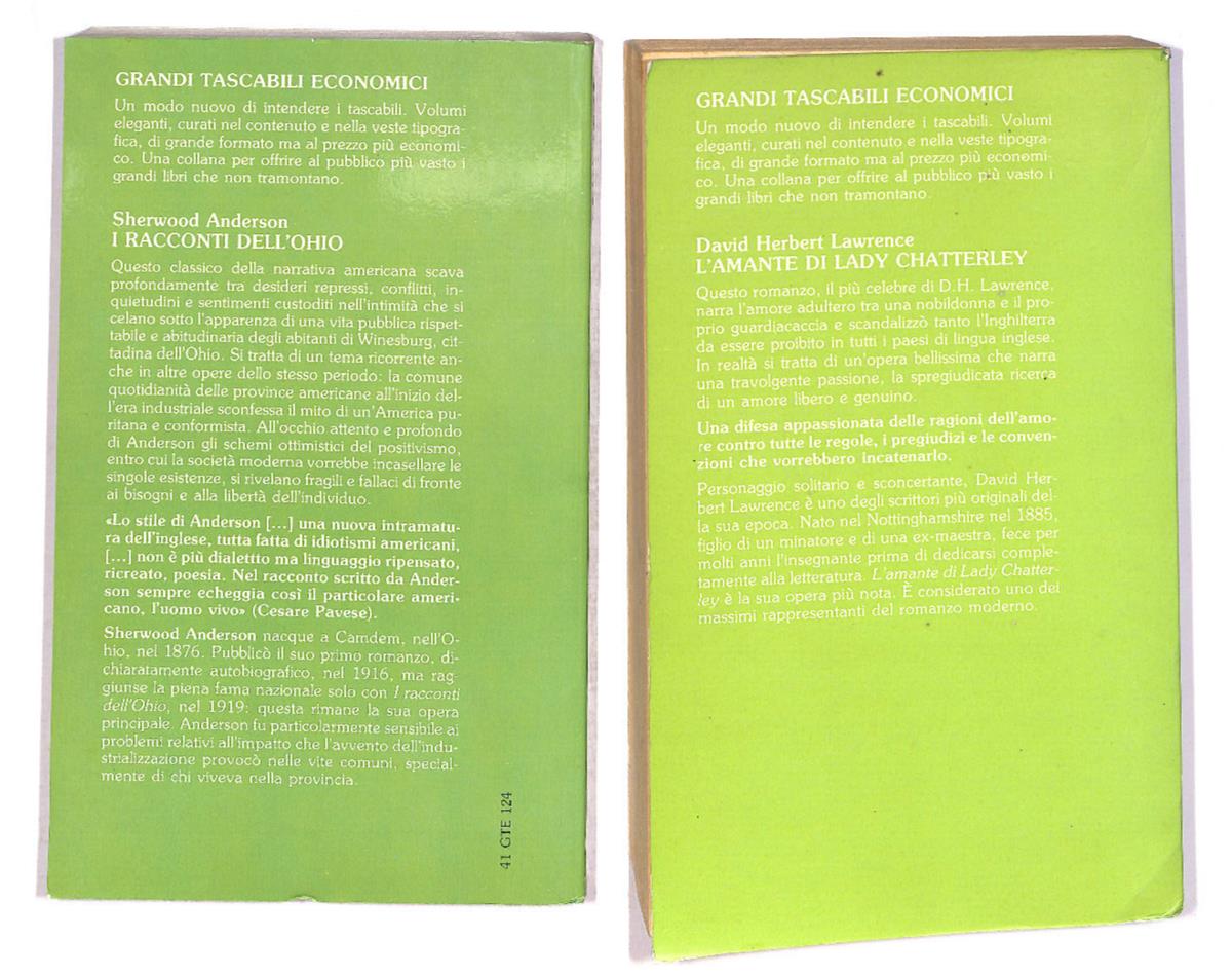 EBOND Lotto L'amante Di Lady Chatterley e I Racconti Dell'ohio Libro LI008801