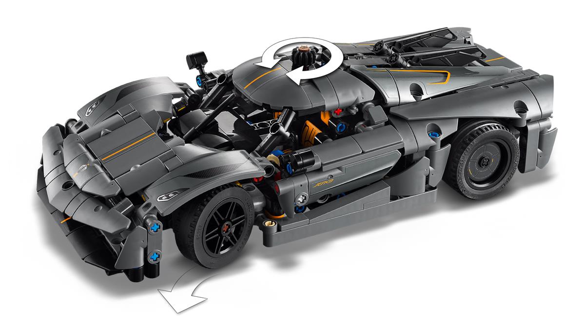 LEGO 42173 Hypercar Koenigsegg Jesko Absolut grigia