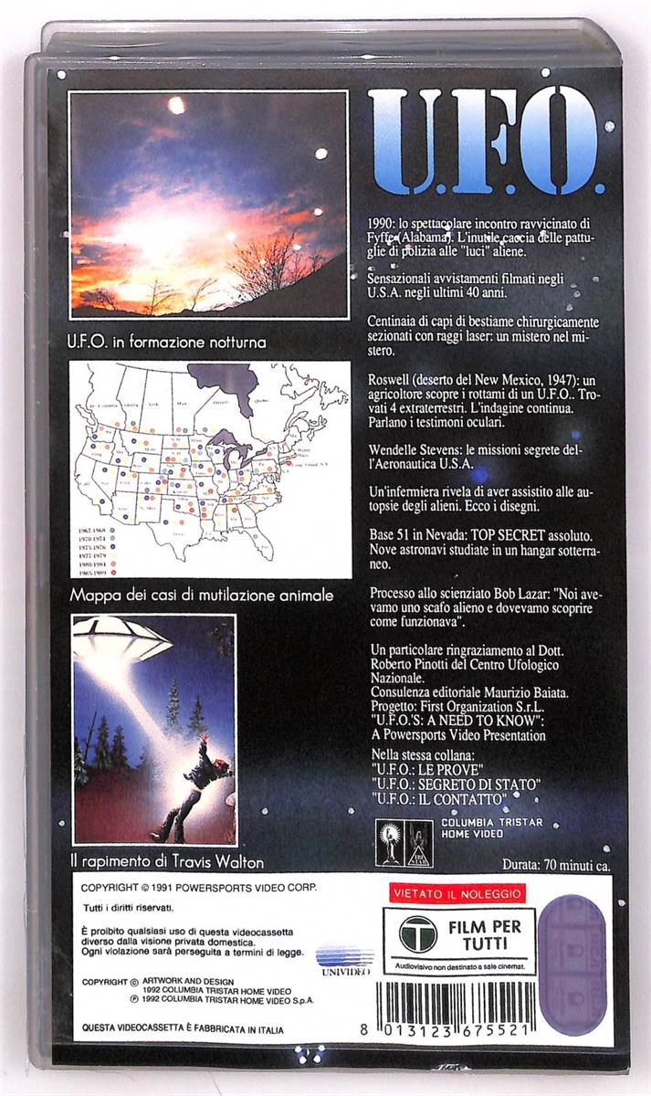 EBOND Sono Fra Noi Ufo Columbia Winners VHS VH004570